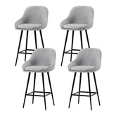 Artiss 4x Bar Stools Upholstered Stool Counter Seat Kitchen Dining Chairs